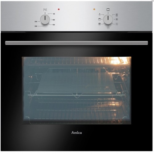 Amica ASC200SS Enamel Interior, Single Multifunction Oven, Electric, A Energy