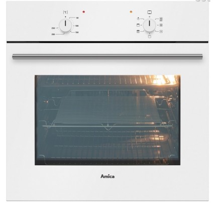 Amica ASC200WH Enamel Interior, Single Multifunction Oven, Electric, A Energy